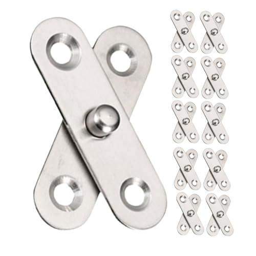 healvian 16個 転可能なステンレス製キャビネットドアヒンジ 折りたたみ式隠し家具用ヒンジ キッチン収納家具対応スムーズ開閉設計