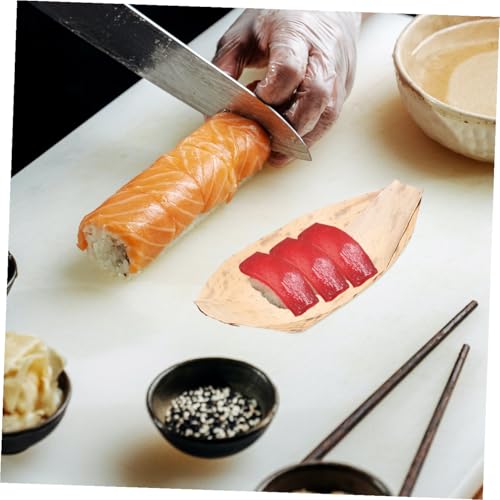 Platos desechables forma barco para sushi x40 miniatura 5