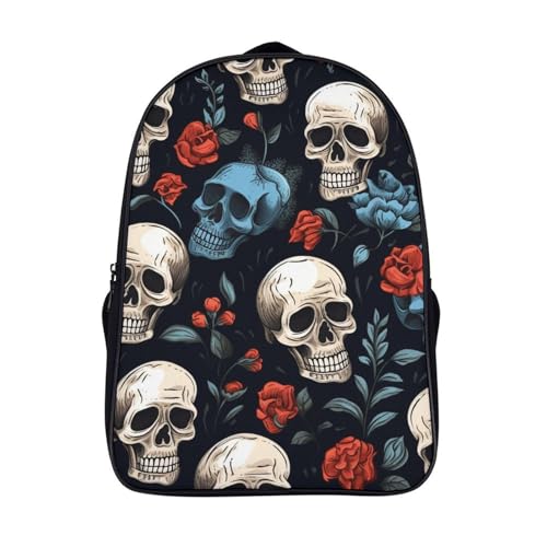 Sac à dos motif tête de mort grand volume pour fin des douleurs