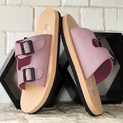 Image of Duosoft Flip Flop for Women | Soft Comfortable | Breathable | Fashionable | Stylish | Trendy | Super soft | Lightweight | Anti-Slip Sole | Indoor & Outdoor |Dw-033-Pink
