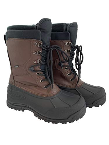 LABO Men's Brown10" Winter Snow Hunting Boots Shoes Waterproof Insulated 108 BROWN-11 - Thumbnail 6