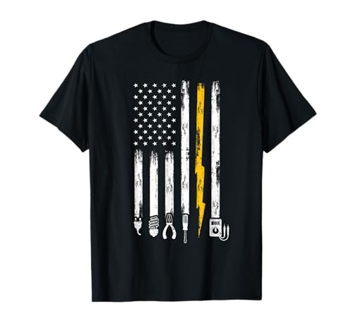 Electrician US Flag Tools for Electricians T-Shirt