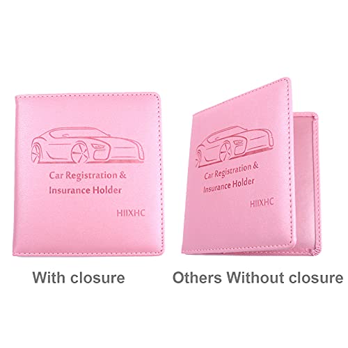 Car Registration And Insurance Holder, 5.5 X 5 Inch Pu Leather Vehicle Glove Box Organizer Wallet Case Organizer For Insurance Card, Driver License, Essential Document, Paperwork #TOP5