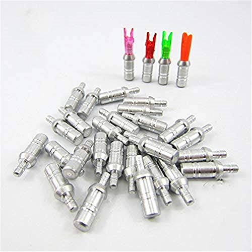Boquilla de flecha para reparar tubos de 6mm y 7mm, pack de 100 unidades color rojo para arquería 6