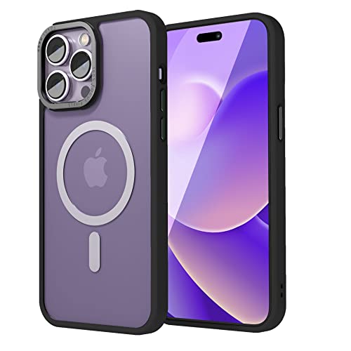Image of eller sante Clear Armor MagPro for iPhone 14 Pro Case Cover, Shockproof, Scratch Resistant, Slim, Thin, Military-Grade Metal Ring Camera Protection, Compatible with MagSafe Back Cover - Black