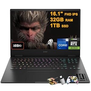HP Omen 16 Gaming Laptop 16.1″ FHD 165Hz (sRGB 100%, G-SYNC) Intel 14-core i9-13900HX 32GB RAM 1TB SSD GeForce RTX 4060 8GB RGB Backlit Thunderbolt FHD Privacy Camera Fast Charge Win11 w/ICP Accessory