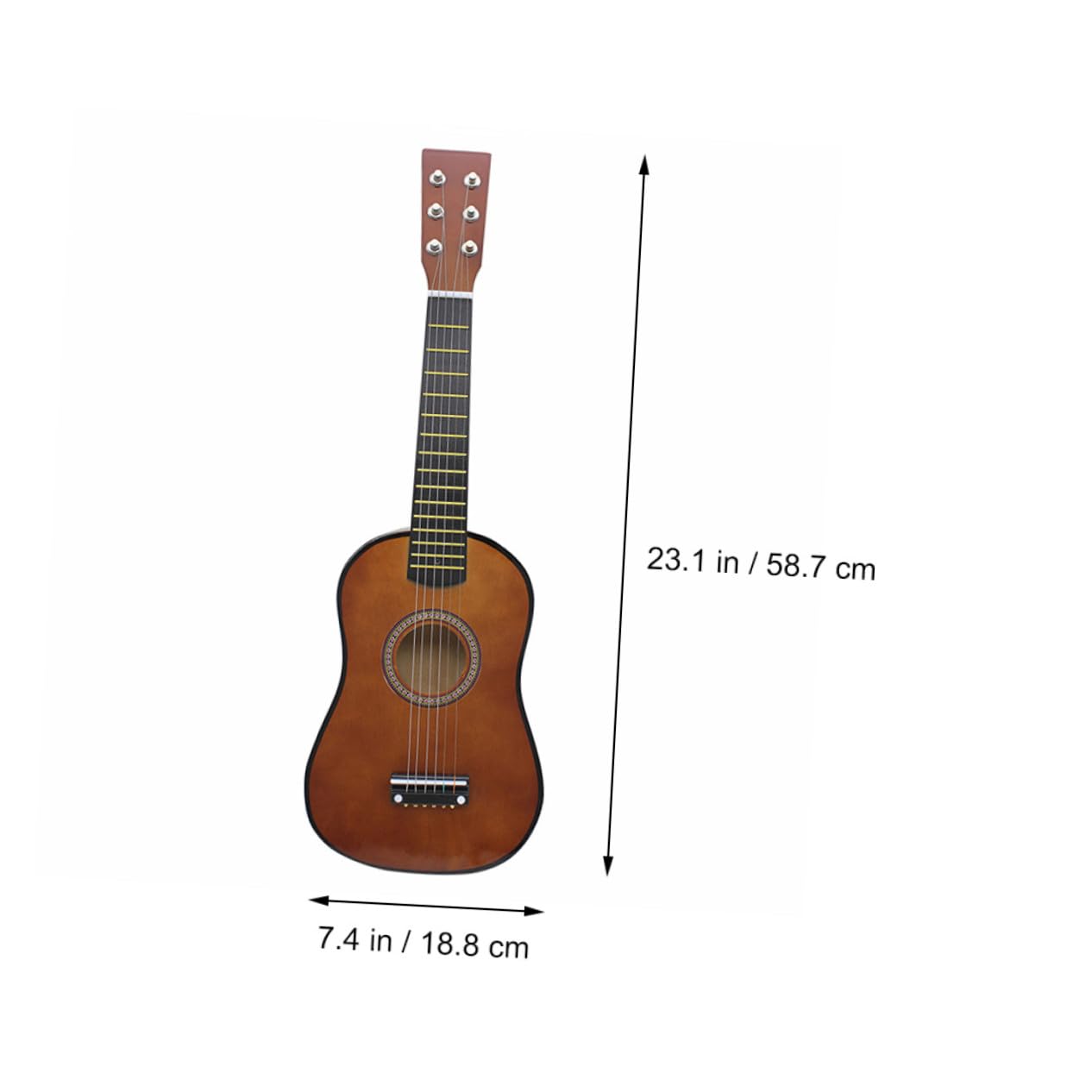 Chitarra Piccola Folk Acustica 23 Pollici in Legno per Principiante | Colore Coffee, Fattura Curata e Suono Nitido, Strumento da Pratica per Ragazzo Ragazza Colore Casuale
