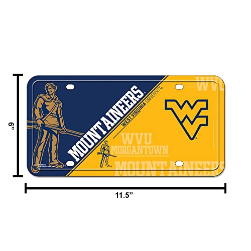Rico Industries NCAA West Virginia Mountaineers Metal License Plate Tag