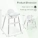 HONEY JOY Baby High Chair, 4 in 1 Convertible Highchair for Babies and Toddlers, Adjustable Legs, Double Removable Tray & Footrest, 3-Point Safety Harness for Infants Boys Girls (White)