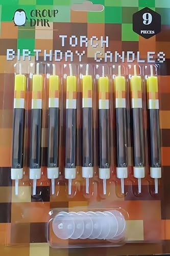 Gamer Birthday Cake Torch Candles | Video Game Happy Birthday Par...