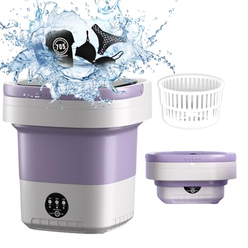 Image of Portable Mini Washer,Collapsible Washer and Dryer for Underwear, Baby Clothes, Socks, Apartment