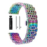 FYXT Cinturino in acciaio inossidabile compatibile con Galaxy Watch 3 LTE 41mm 45mm Cinturino Bracciale for Gear Sport/S2 S3 42mm 46mm 20mm 22mm Cinturini(Black,Gear S2 Gear Sport)