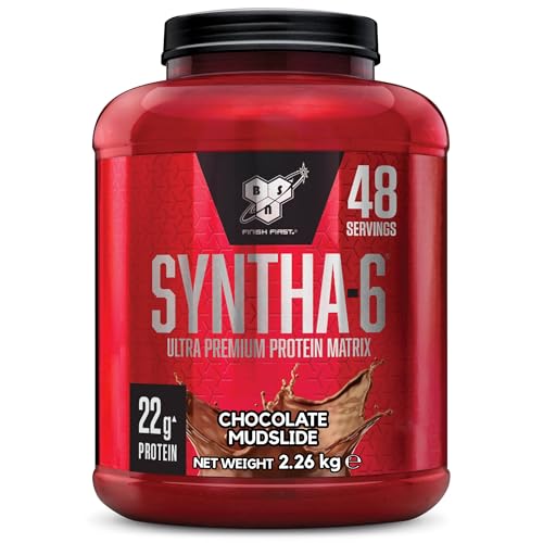 BSN Syntha 6 Ultra-Premium-Protein-Pulver für Muskelwachstum und -reparatur, zuckerarm und proteinreich, Geschmacksrichtung Chocolate Mudslide, 48 Portionen, 2,26 kg