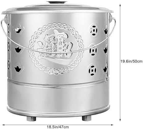 Large Outdoor Burn Barrel - Efficient Incinerator for Yard Waste, Leaves, Paper & Wood - Perfect for Backyard Bonfires, Fire Pits & Trash Disposal