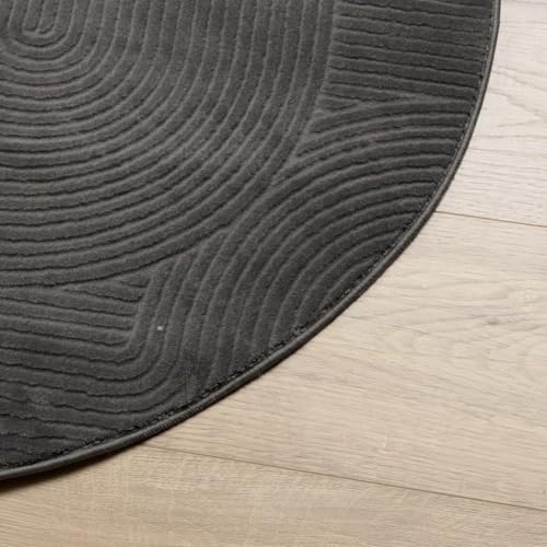 Vidaxl Tappeto Lavorato A Mano In Juta Naturale Intrecciata Rotondo A Spirale Cucina Salotto Passatoia Artigianale Stuoia 150 Cm Grigio - 5