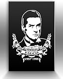  wizuals In Memoriam Falco limitierter Designer Leinwanddruck, Weiss, Größe 30x45cm