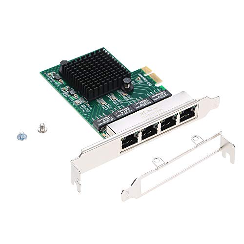 Adaptador de rede Docooler PCI-E Ethernet 4 portas Gigabit 1000 m suporte PCI-E X1X4 X8 X16