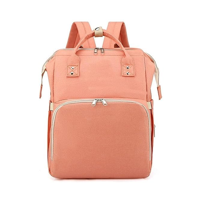 Metreno Diaper Bag for Mothers for Travel with Bed Baby Diaper Bag with Crib Infant Toddler Travelling Bags Multi Compartment Bag for Baby Foldable Mummy Bag with Bassinet Babies Things Storage Bag