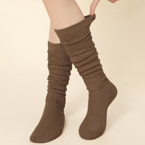 Image of Pleneal Slouchy Socks for Women Scrunch Sock Knit Chunky Crew Boot Socks