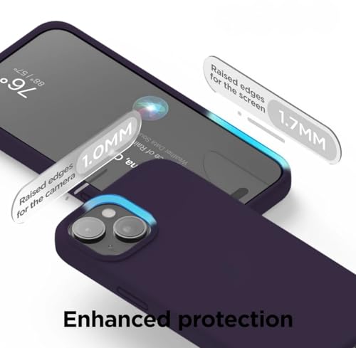 Image of Premium Liquid Silicone Case for iPhone 11 - Slim Full Body Protective Back Cover with Soft Microfiber Lining, Anti-Slip Grip Scratch Resistant Phone Case(Deep Purple)
