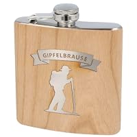 Fiaschetta con incisione. Fiaschetta personalizzata in legno e