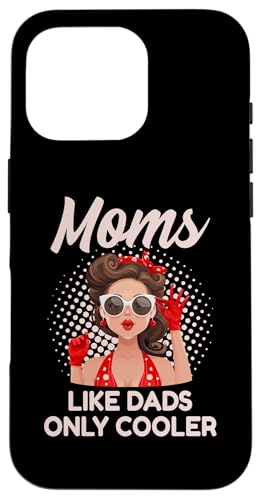 �}�U�[ ��̓� Moms Like Dads Only Cooler Retro Vintage Pinup Girl �X�}�z�P�[�X iPhone 16 Pro �p