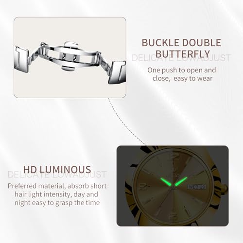 Image of OLEVS Watch Women Luxury Stainless Steel Small Wrist Dress Waterproof Analog