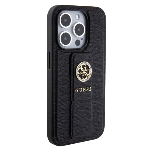 Guess Grip Stand 4G Saffiano Strass Logo Coque iPhone 15 Pro Max - vue 6