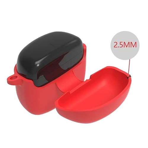 GMUJIAO Etui na JBL TUNE FLEX,silikonowa obudowaM,ochronne etui z silikonu,JBL TUNE FLEX etui na słuchawki,360 pełna ochrona ciała-Czarny
