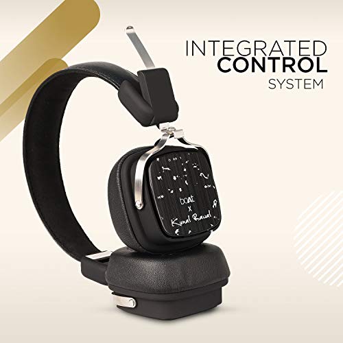 Image of boAt Rockerz 600 Wireless Bluetooth Headphones with HD Sound, Integrated Controls, in-Built Mic, X Kunal Rawal Edition (Victoria Black)