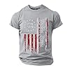 Graphic Print Short Sleeve T Shirt Comfortable Casual Crew Neck Shirt for Daily and Outdoor Activities, Light grey, 4XL #1