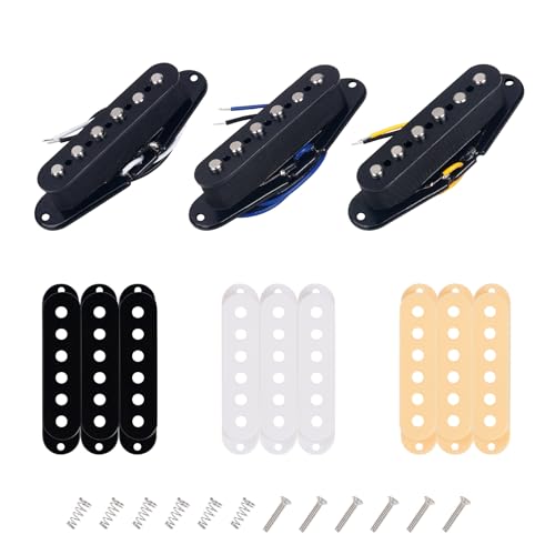 Banworks Alnico 5 千鳥 SSS ピックアップ 50mm/50mm/52mm ネック/ミドル/ブリッジ 5.6K-6.9K シングルコイルピックアップセット ストラトキャスター ストラトST エレキギター用 3個パック JT/SYQ-01