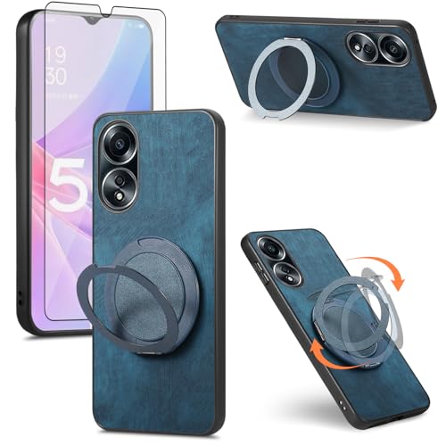 Coque OPPO A58 5G Protection Intégrale Antichoc Silcone Mince avec Film Écran Verre Trempé A1X