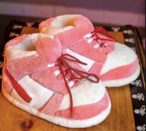 Image of Warm Furry Sneakers Slipper Comfy House Shoes Winter Plush Fuzzy Slipper Shoes For Women Men One Size Fits Most Fluffy Slides For Indoor Outdoor Bigfoot Gifts Houseshoes
