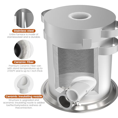 Nelyrho NY-003 3Kg Stainless Steel Propane Melting Furnace Kit With Crucible And Tong Complete Home Foundry Set For Scrap Metal Recycling Gold thumb #4