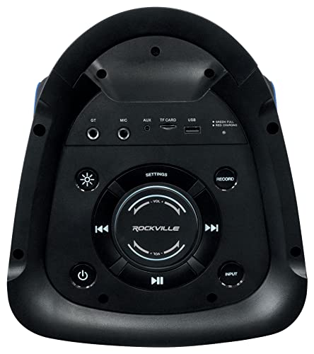 Image of Rockville BASS Party 65 Dual 6.5 inch Rechargeable LED Bluetooth Speaker | 1200W Peak / 400W RMS, 12.5-Hour Battery at 25% Volume, Beat-Synced LED Modes, Mic and Guitar Inputs, TWS, USB, SD, Aux