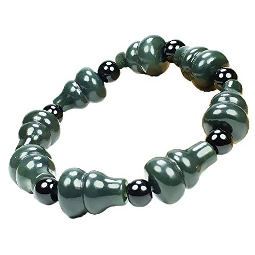 Gourde de jade naturel hé objet asiatique traditionnel vert