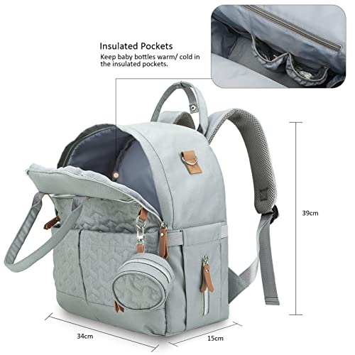 Mochila Fraldas, Fraldas Viagem Multifuncional, Bolsas fraldas à prova d'água com suporte chupeta e