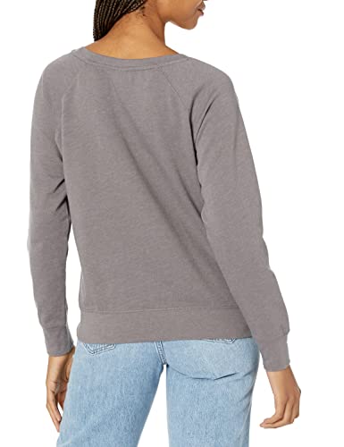 Disney Women's Lilo & Stitch Leaf Pile Junior's Raglan Pullover With Coverstitch, Gray Heather, Xx-Large #TOP1