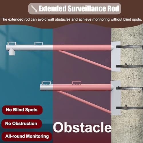 Support de poteau de camera de securite 1.2m pour la protection de votre jardin