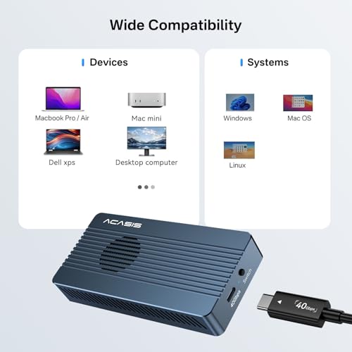 ACASIS 40Gbps M.2 NVMe SSD Enclosure TBU405 PRO の商品画像 5