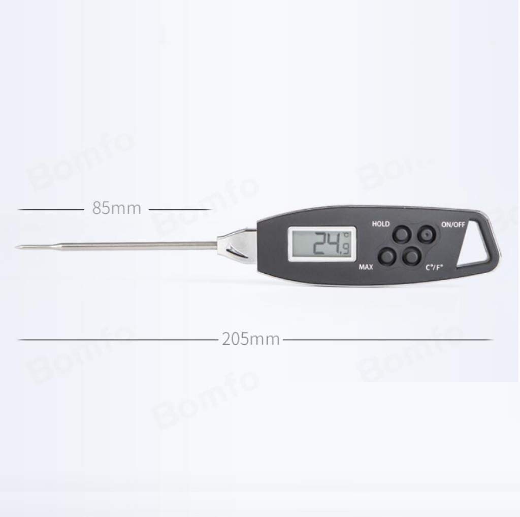 Thermomètre à Lecture instantanée, thermomètre numérique pour la Cuisson de la Viande/pour Griller, thermomètre à Viande pour Barbecue avec sonde de 83 cm de Long, Rouge (Rouge)