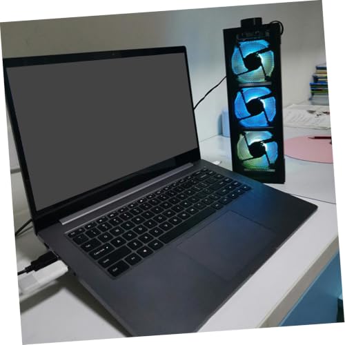 Base para laptop con ventilador SHINEOFI RGB ajustable miniatura 4
