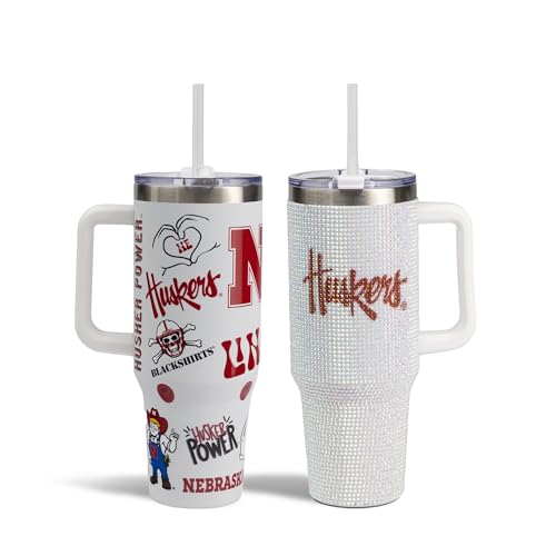 The Memory Company Officially Licensed 2-Pack Game Day Tumblers Team Spirit/Bling, University of Nebraska, Lincoln