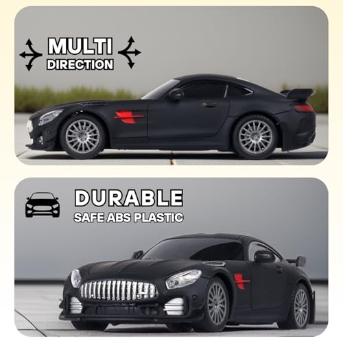 Image of RC Car for Kids | High-Speed Remote Control Car | Rechargeable Lithium Battery | Type-C Charging Port | LED Front Lights | Black