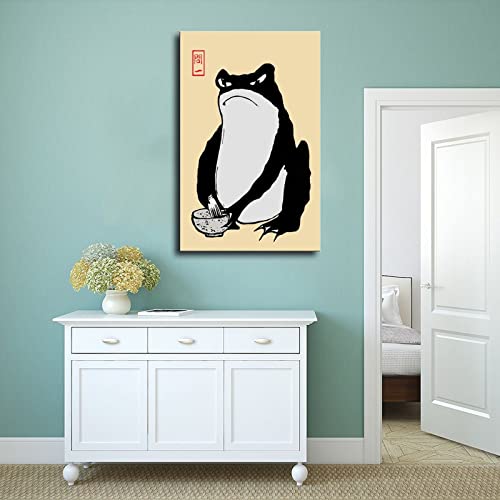 Vintage Poster Room Aesthetics Frog Japanese Art Print Canvas Poster Wall Art Decor Print Picture Paintings For Living Room Bedroom Decoration Unframe-Style 12X18Inch(30X45Cm) #TOP3