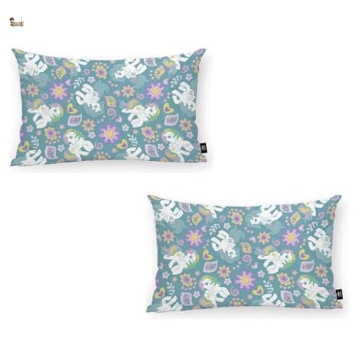BricoLoco. 2 fundas frikis 30x50 cm de My Little Pony ropa hogar, sofá, cama. Regalo decoración cumpleaños. Merchandising. Decoración salón, habitación, dormitorio friki. | Ya disponible en tu tienda friki favorita! En mundofriki.es!