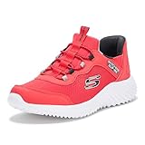 [Skechers] スニーカーブーツ Bounder-Brisk-Burst ボーイズ レッド/ブラック 18.5 cm