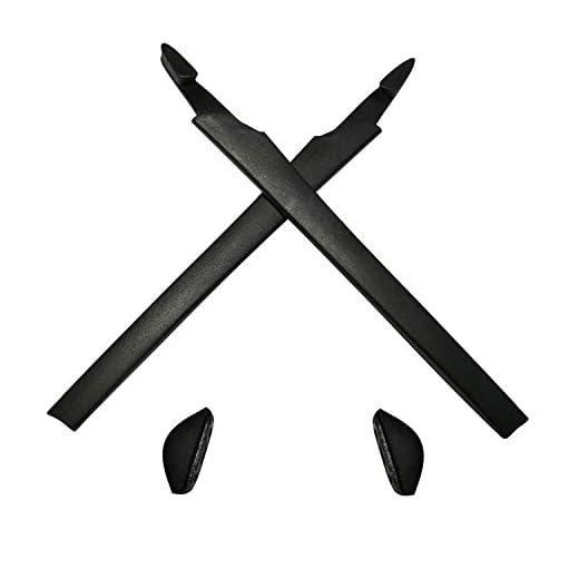 HKUCO Enhance Replacement Silicone Leg Set For Oakley Crosslink Earsocks Black Rubber Kit
