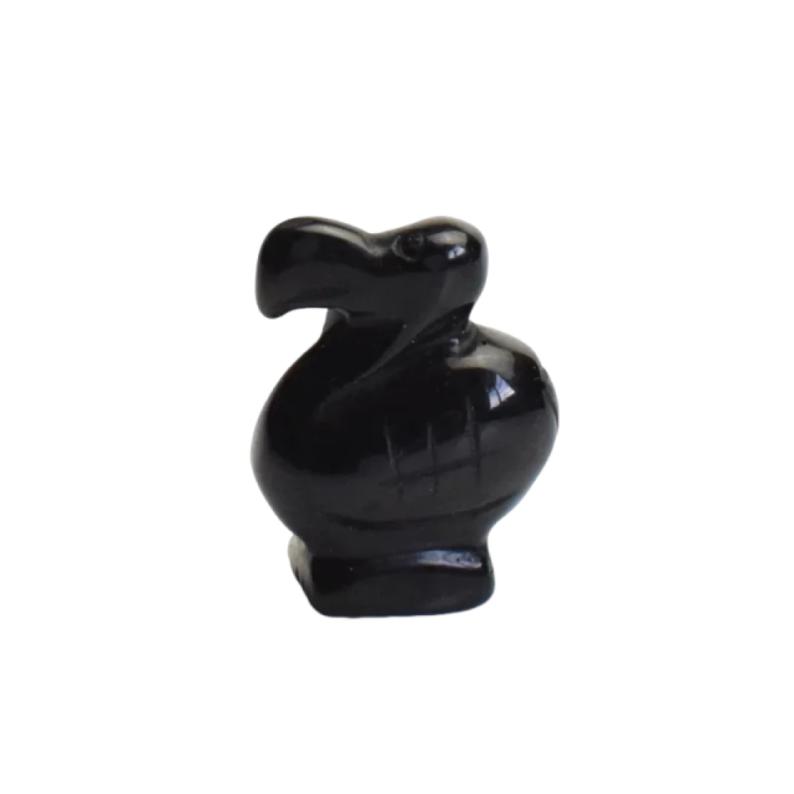 CYLRWSR 3.5cm Dodo Statue Home Decor Natural Semi Precious Stone Carved Crystal Healing Animal Figurine Ornaments, Black Obsidian